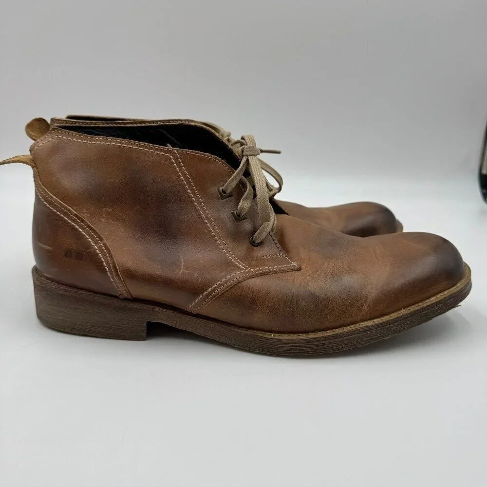 Bed Stu Draco Toast Zone Chukka Mens Leather Lace-Up Boots Size 10 Brown